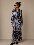 Ensemble Mila, chemise & jupe longue Imprimé