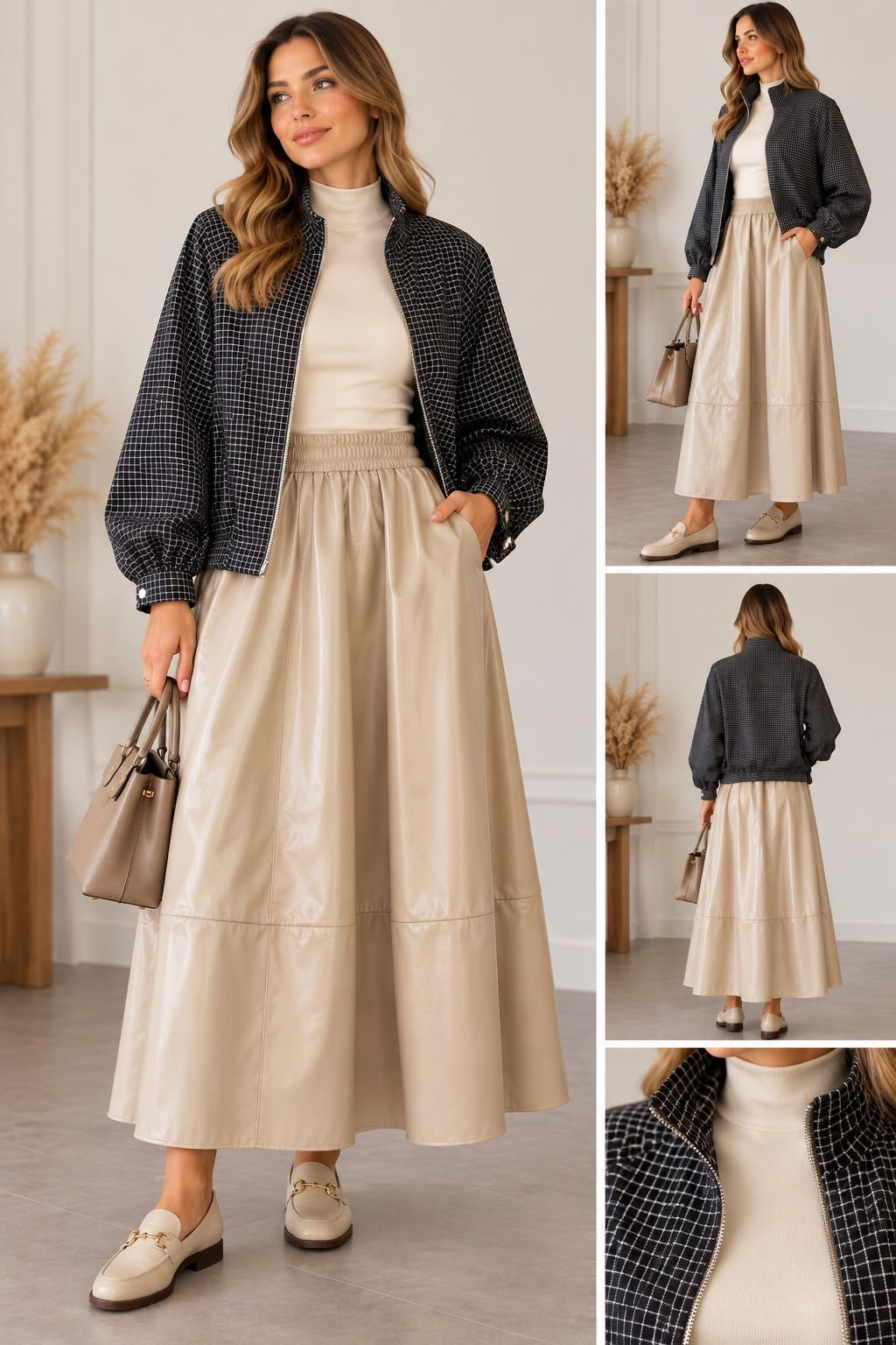 Veste Nia - légère à carreaux - oversize